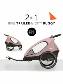 Spielzeug Hauck Dryk Duo Fahrradanhänger Und Buggy (bis 44kg), Rosa, Zweisitzer Günstig Kaufen -Hauck shop hauck dryk duo fahrradanhanger und buggy bis 44kg rosa zweisitzer 2