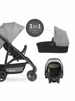 Autositze & Kinderwagen Hauck Kombi Kinderwagen Rapid 4R Plus Trioset, Grey Günstig Kaufen -Hauck shop hauck kombi kinderwagen rapid 4r plus trioset grey 3