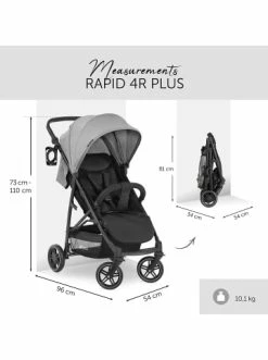 Autositze & Kinderwagen Hauck Kombi Kinderwagen Rapid 4R Plus Trioset, Grey Günstig Kaufen -Hauck shop hauck kombi kinderwagen rapid 4r plus trioset grey 7