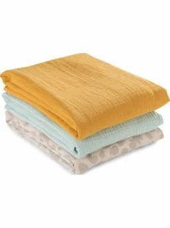 Baby Grundausstattung Hauck Mulltücher 3-tlg. Cuddle N Clean, Honey/mint/leo Natural Günstig Kaufen