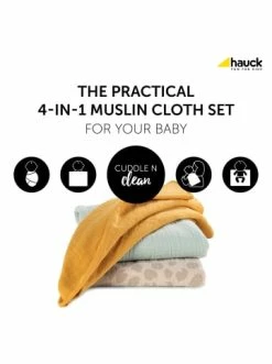 Baby Grundausstattung Hauck Mulltücher 3-tlg. Cuddle N Clean, Honey/mint/leo Natural Günstig Kaufen -Hauck shop hauck mulltucher 3 tlg cuddle n clean honey mint leo natural 6