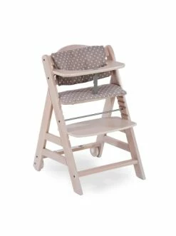 Möbel Hauck Treppenhochstuhl Beta+ Inkl. Sitzverkleinerer, Whitewash/ Dots Günstig Kaufen