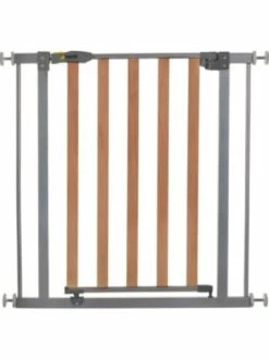 Möbel Hauck Tür-und Treppenschutzgitter Wood Lock Safety Gate, 75 - 81cm, Silber Günstig Kaufen