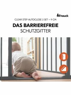 Möbel Hauck Türschutzgitter Clear Step Autoclose 2 Set +9 Cm, Dark Grey Günstig Kaufen -Hauck shop hauck turschutzgitter clear step autoclose 2 set 9 cm dark grey 6
